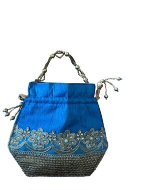 Brand New: Tanjore 100% Silk Embroidered Potli Bag